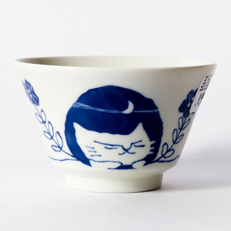 Chén bát sứ Nhật Bản, chén bát ăn cơm 11.4cm (Thế giới mèo), dùng được lò vi sóng thương hiệu KANEWAKA
