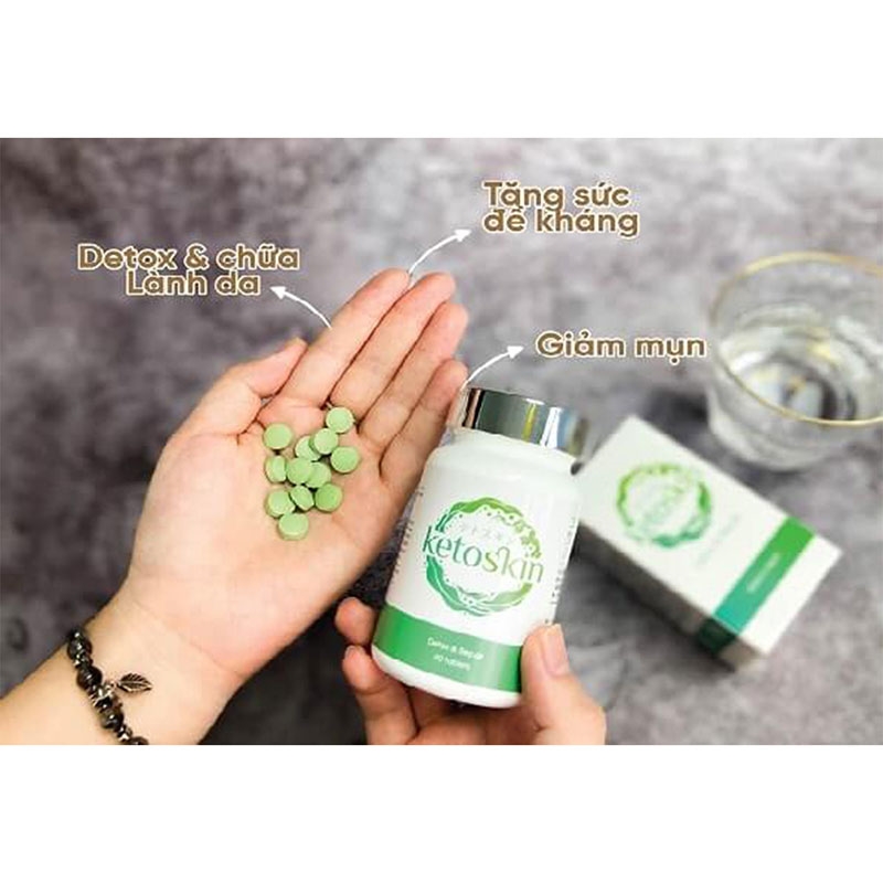 TPBVSK: Viên uống Ketoskin 60 viên (Thải độc cơ thể, hỗ trợ trị mụn) thương hiệu 