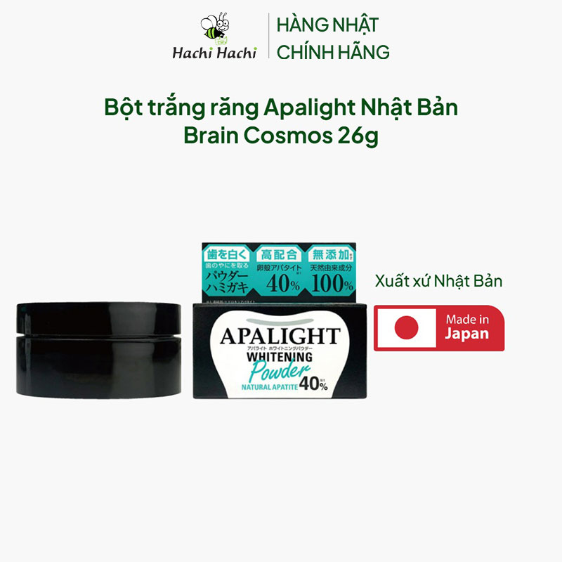 Bột trắng răng Apalight Nhật Bản Brain Cosmos 26g thương hiệu BRAIN COSMOS