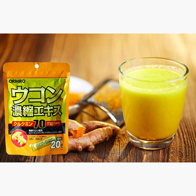 Tinh bột nghệ Nhật Bản Orihiro Ukon turmeric concentrate extract granule 30g (1.5gx 20 gói) thương hiệu ORIHIRO
