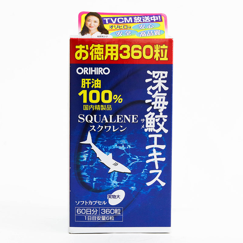 TPBVSK: Viên uống Orihiro Deep Sea Shark extract Nhật Bản 360 viên, dầu gan cá mập chống oxy hóa thương hiệu ORIHIRO