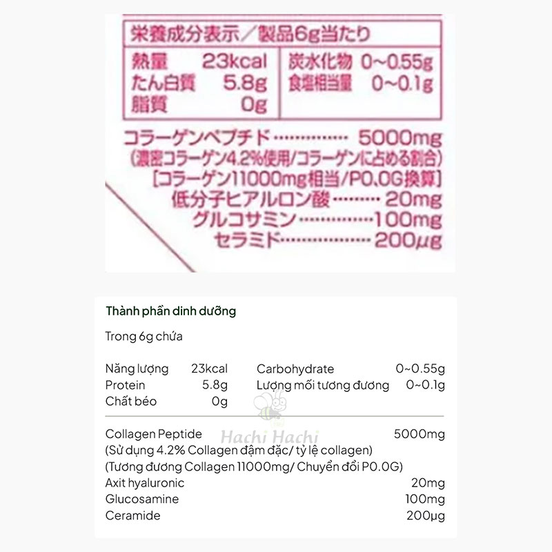 Bột Collagen Nhật Bản Acid Hyaluronic Orihiro 180g thương hiệu ORIHIRO