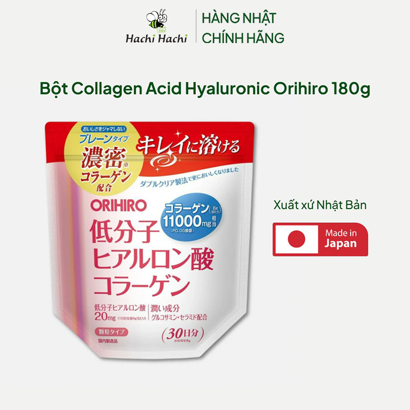 Bột Collagen Nhật Bản Acid Hyaluronic Orihiro 180g thương hiệu ORIHIRO
