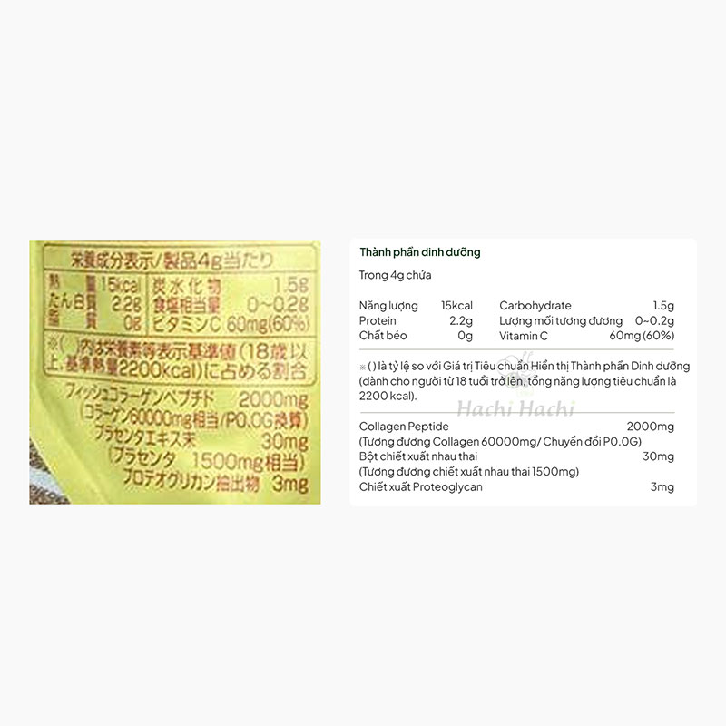 Bột Collagen Nhật Bản nhau thai heo Orihiro 120g thương hiệu ORIHIRO