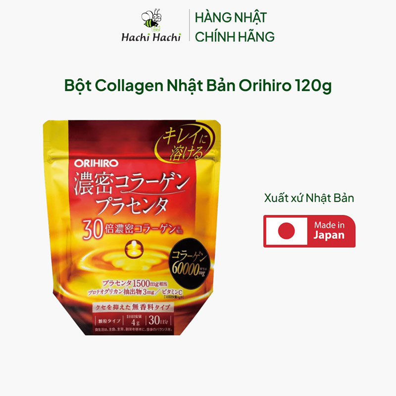 Bột Collagen Nhật Bản nhau thai heo Orihiro 120g thương hiệu ORIHIRO
