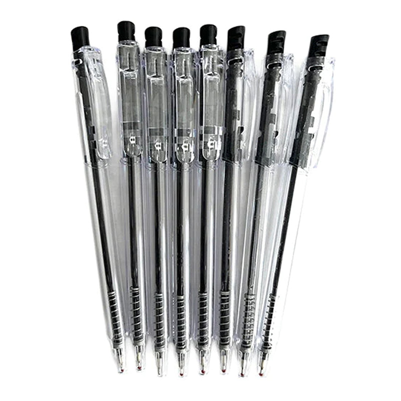 Bút bi đen 0.7mm 8 cây thương hiệu 