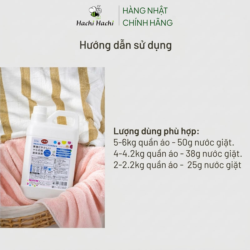 Nước giặt sinh học kháng khuẩn chiết xuất quả cọ 2kg, Hương hoa dịu nhẹ, không hôi khi phơi trong nhà thương hiệu 