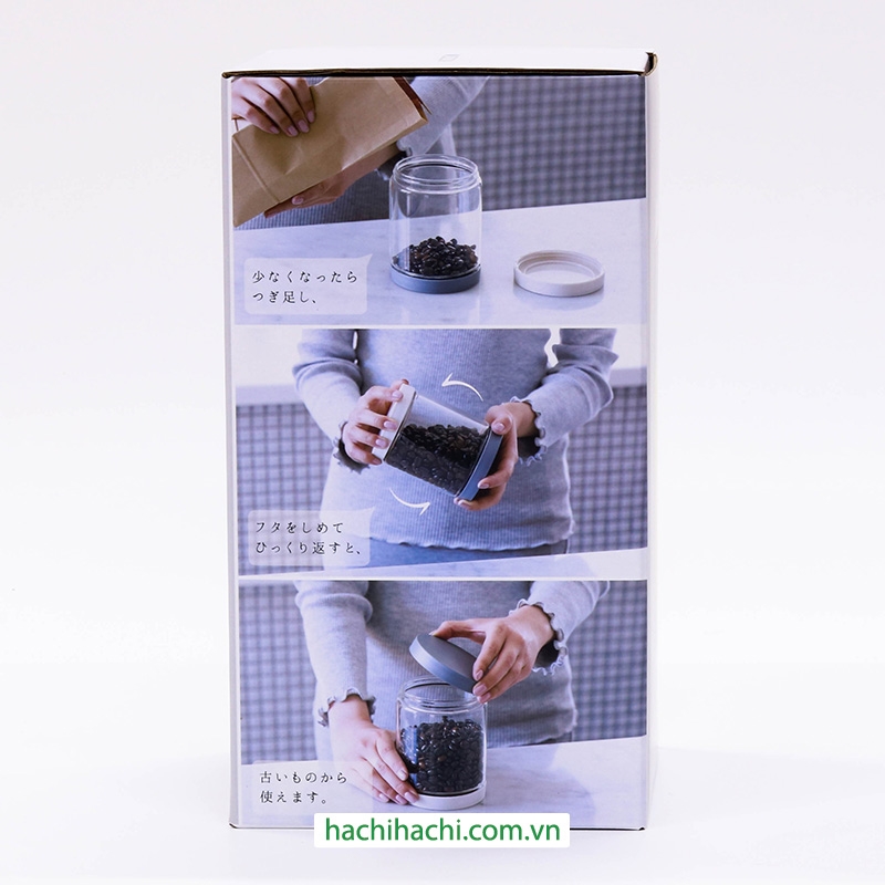 Hũ thủy tinh cao cấp 2 nắp đảo chiều Ikex 900ml thương hiệu 