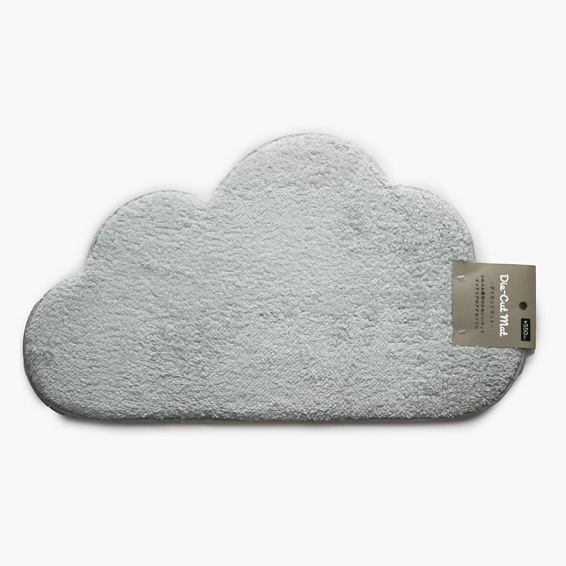 Thảm chùi chân chống trượt hình đám mây 60x35cm (Xám)