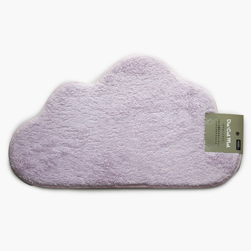 Thảm chùi chân chống trượt hình đám mây 60x35cm (Tím)