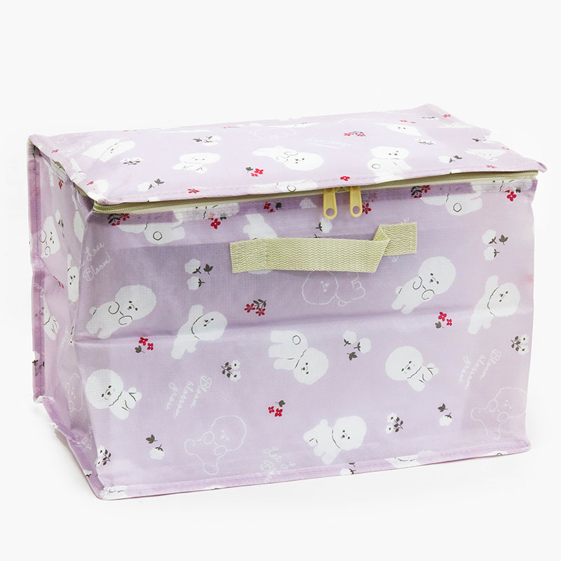 Hộp đựng đồ gấp gọn hình chó Bichon 38x25cm thương hiệu 