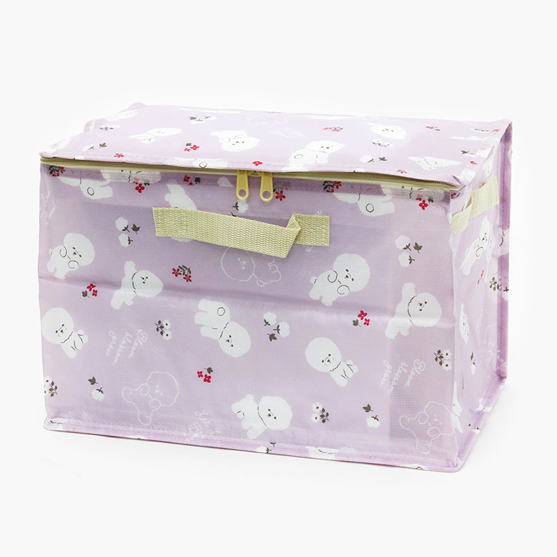 Hộp đựng đồ gấp gọn hình chó Bichon 38x25cm