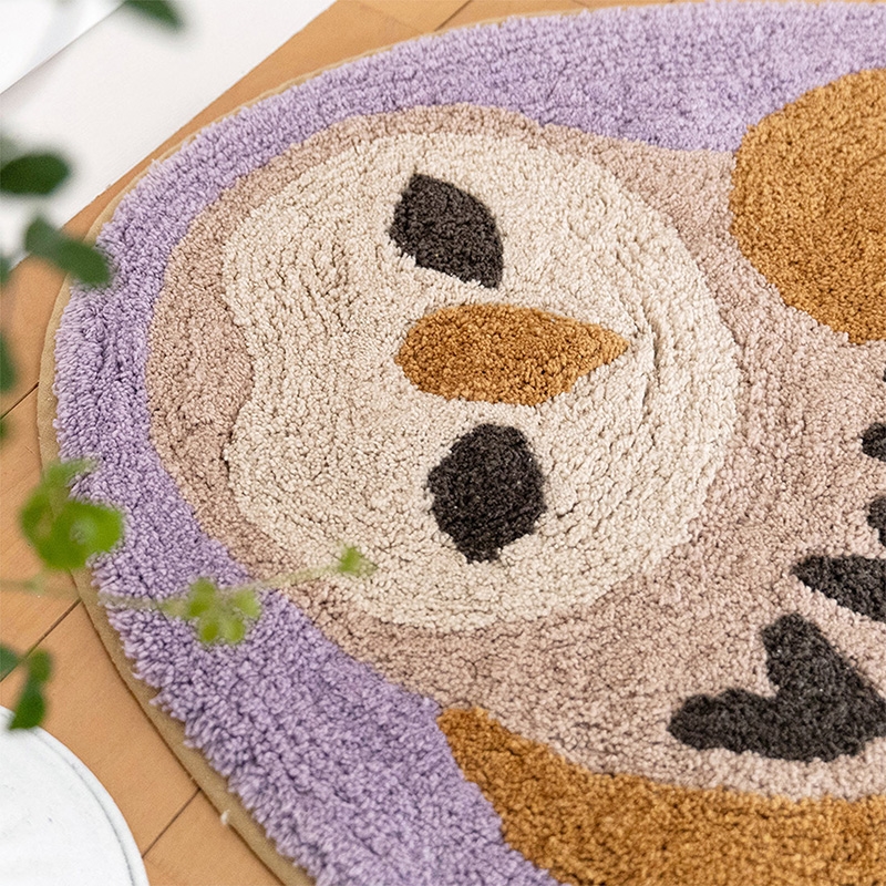 Thảm chùi chân chống trượt hình cú hạnh phúc 58x53cm thương hiệu 
