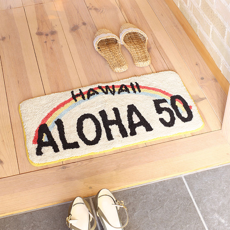 Thảm chùi chân chống trượt Hawaii Aloha 60x30cm thương hiệu 