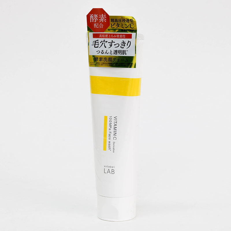 Sữa rửa mặt Nhật Bản làm sạch sâu bổ sung vitamin C Unlabel Lab 100mpa 130g thương hiệu 