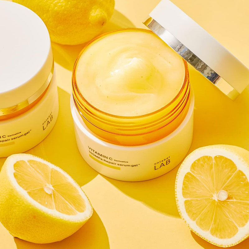 Gel dưỡng sáng da Nhật Bản bổ sung Vitamin C Unlabel Lab Vitamin C Derivative 100mpa Repair Serum Gel 80g thương hiệu 
