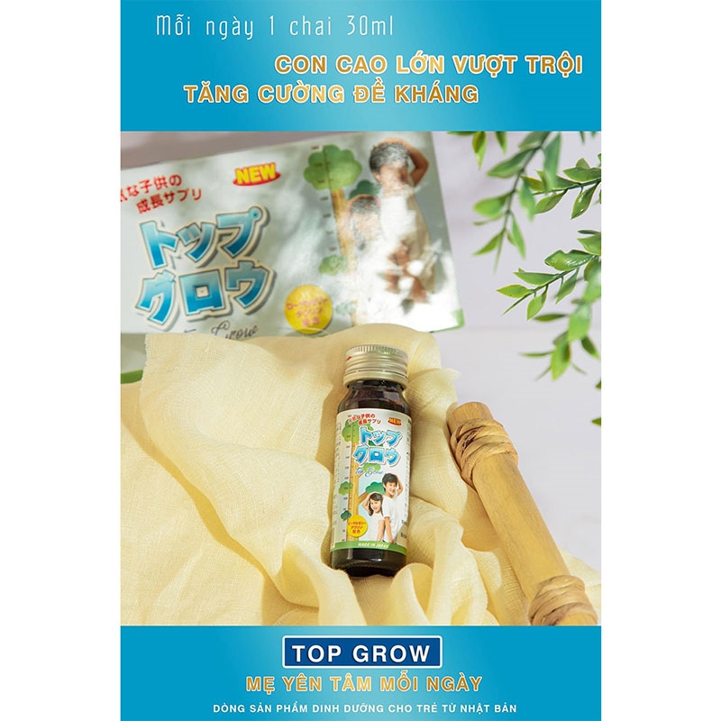 TPBVSK: Siro phát triển chiều cao thể chất cho trẻ Top Grow 30mlx10 chai thương hiệu JPANWELL