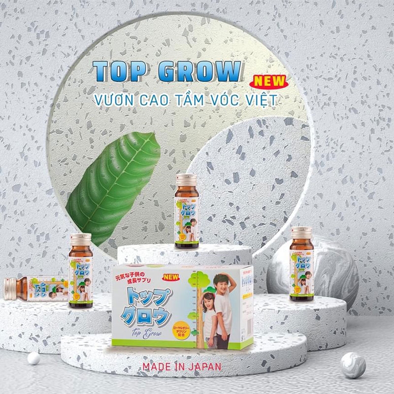 TPBVSK: Siro phát triển chiều cao thể chất cho trẻ Top Grow 30mlx10 chai thương hiệu JPANWELL