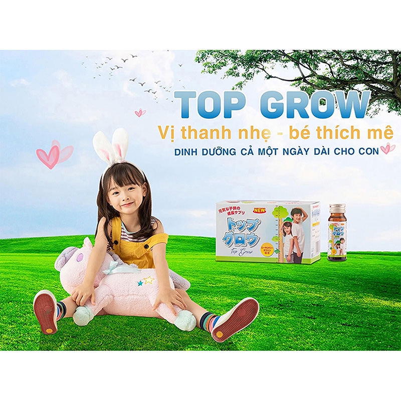 TPBVSK: Siro phát triển chiều cao thể chất cho trẻ Top Grow 30mlx10 chai thương hiệu JPANWELL