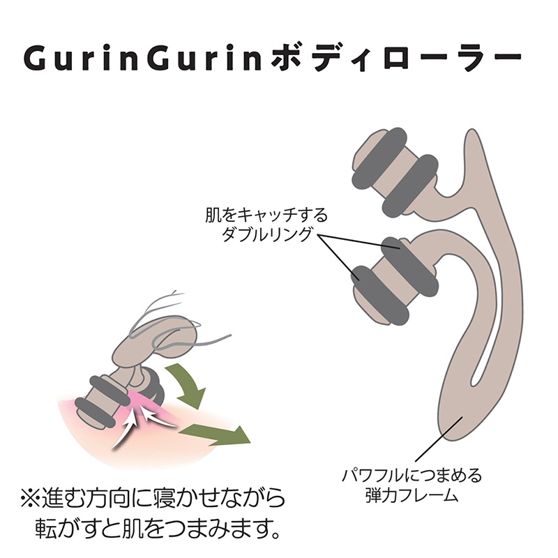 Cây lăn massage giảm mỡ bụng, eo thon, nâng cơ toàn thân Gurin Gurin Nhật Bản thương hiệu 