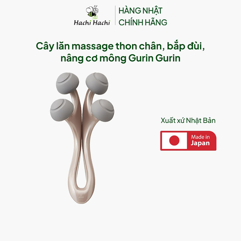 Cây lăn massage thon chân, bắp đùi, nâng cơ mông Gurin Gurin Nhật Bản thương hiệu 