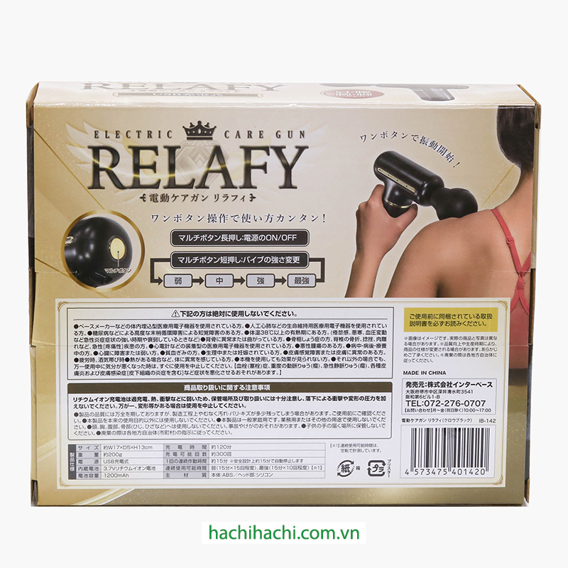 Máy massage cầm tay đấm bóp cổ vai gáy, toàn thân Relafy thương hiệu 