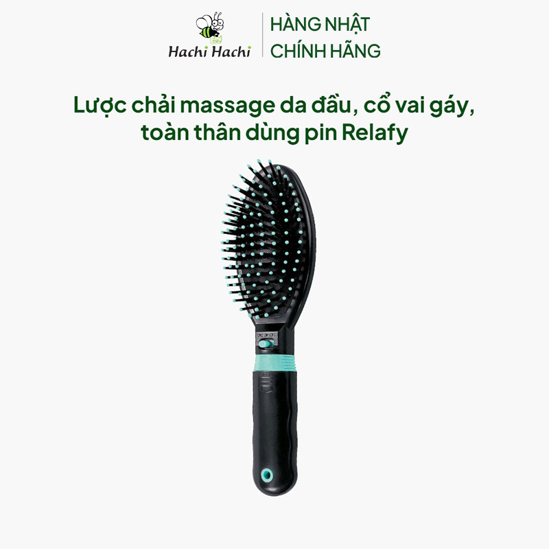 Lược chải massage da đầu, cổ vai gáy, toàn thân dùng pin Relafy thương hiệu 