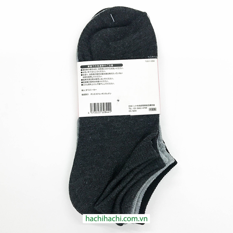 Vớ nữ cổ ngắn 23-25cm 3 đôi  thương hiệu 