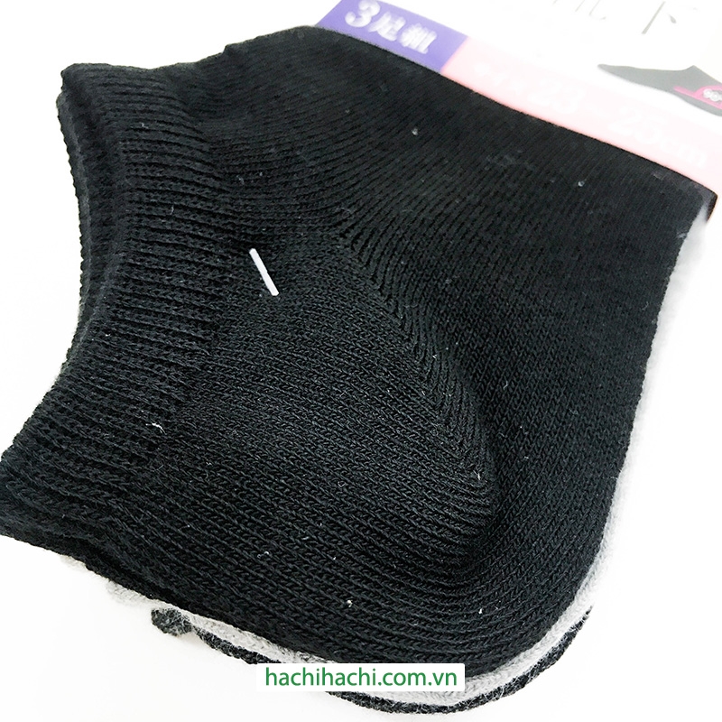 Vớ nữ cổ ngắn 23-25cm 3 đôi  thương hiệu 
