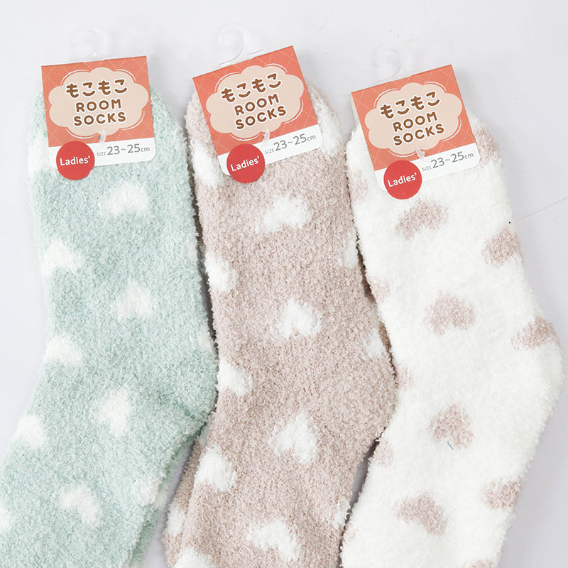 Vớ, tất nữ cổ cao lông mềm hình trái tim 23-25cm (Nhiều mẫu)-Giao mẫu ngẫu nhiên thương hiệu 