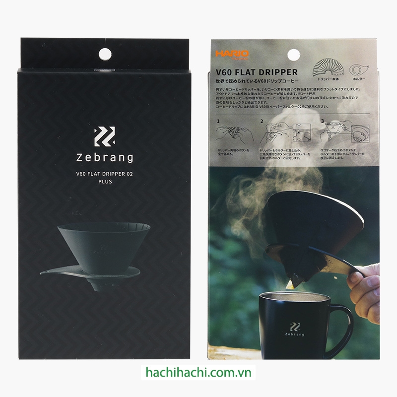 Phễu pha cà phê bằng Silicone Hario ZB-VDFP-02B Có thể tháo rời, cuộn tròn, tiện mang đi thương hiệu HARIO