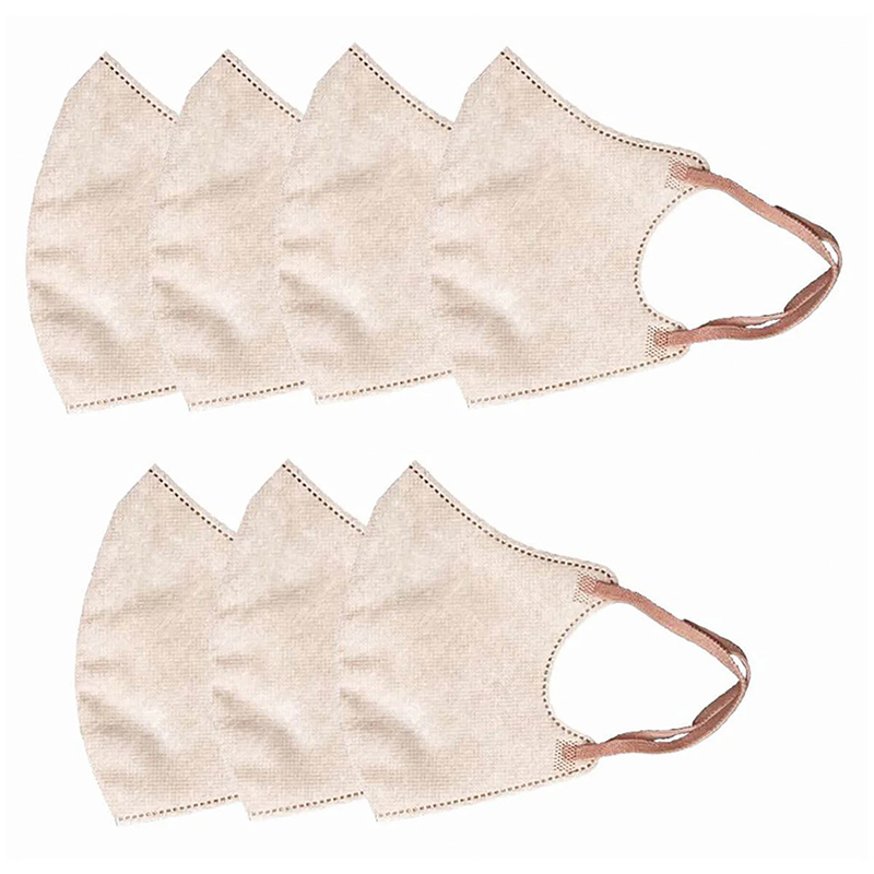Khẩu trang chống bụi, vi khuẩn, virus 99% 2D, ôm dáng khuôn mặt đẹp Fit Up (7 cái - Hồng) thương hiệu 