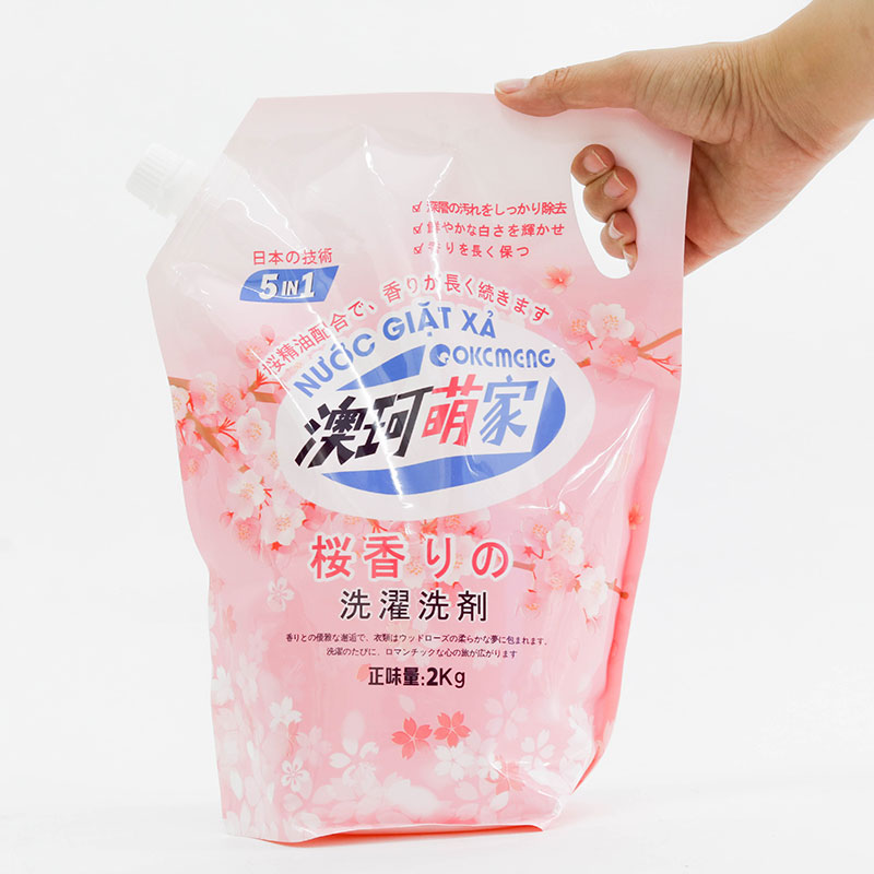 Nước giặt Okcmeng hương Hoa Anh Đào Avatar 2kg, lưu hương dài lâu thương hiệu 