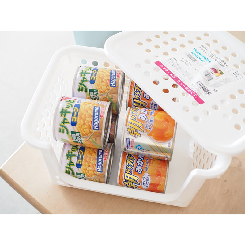 Rổ nhựa đựng vật dụng 26.4x19.8 cm (Kèm nắp đậy) thương hiệu 