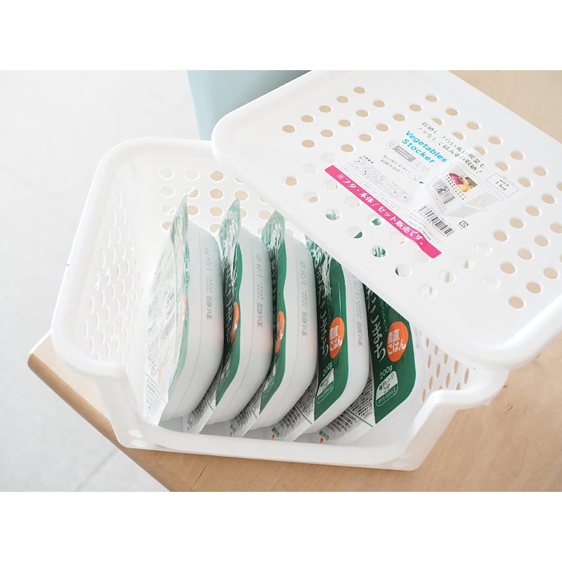 Rổ nhựa đựng vật dụng 26.4x19.8 cm (Kèm nắp đậy) thương hiệu 