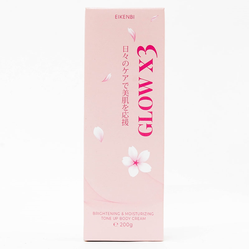 Kem dưỡng thể nâng tông trắng da và dưỡng ẩm mềm mịn Eikenbi Glow x3 200g thương hiệu EIKENBI
