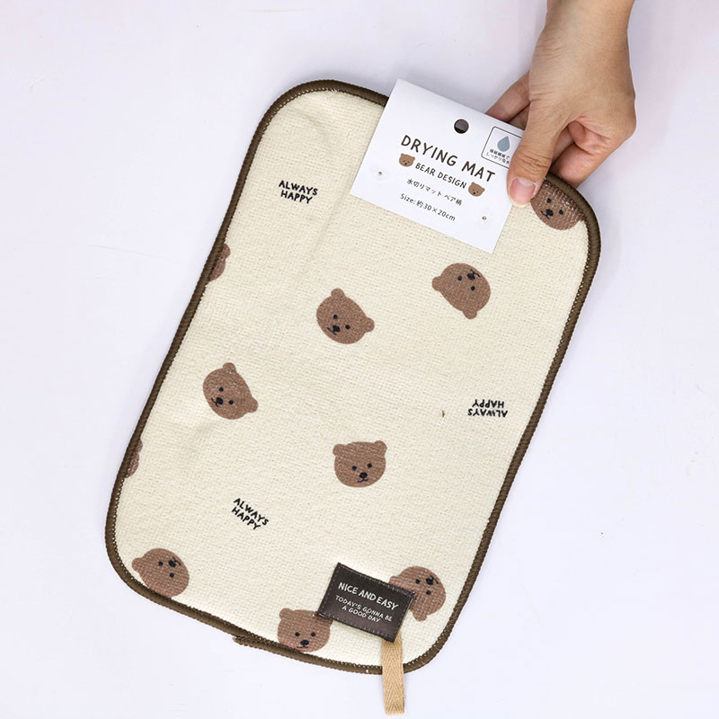 Tấm lót thấm hút nước vật dụng nhà bếp 30x20cm (Nhiều mẫu)-Giao mẫu ngẫu nhiên thương hiệu 