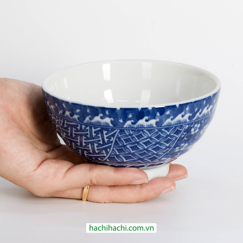 Chén bát gốm Nhật Bản, chén bát ăn cơm 12cm, dùng được lò vi sóng thương hiệu HORIKOSHI