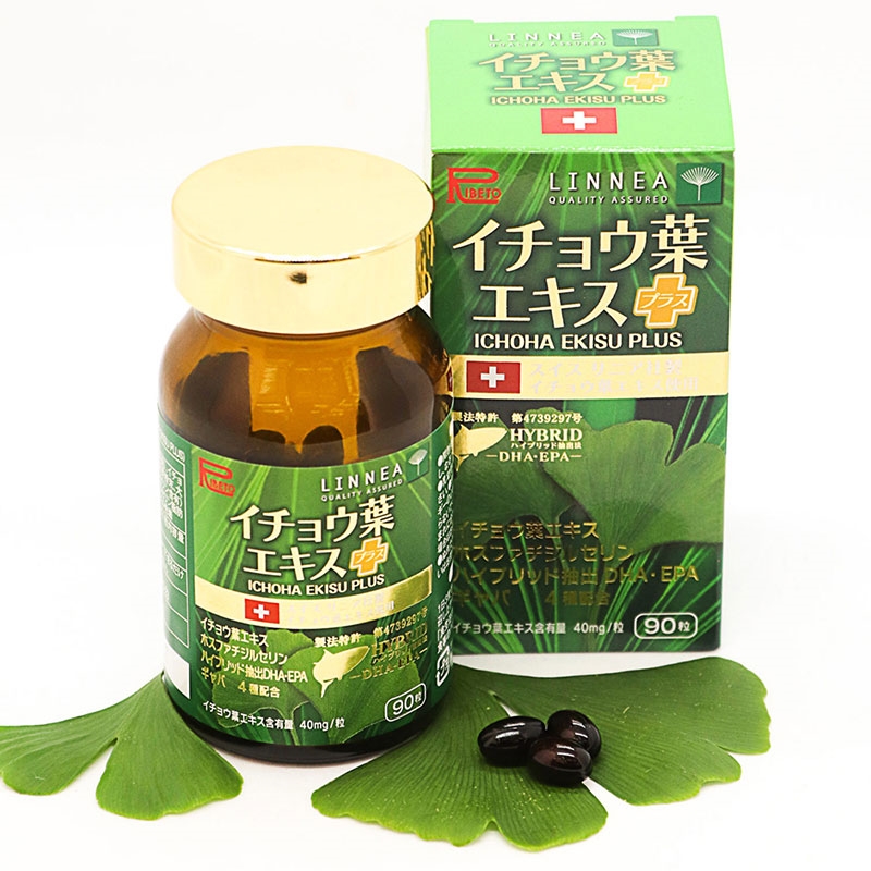 TPBVSK: Viên uống Ichoha Ekisu Plus 90 viên (Tăng cường tuần hoàn máu não, trí nhớ) thương hiệu 