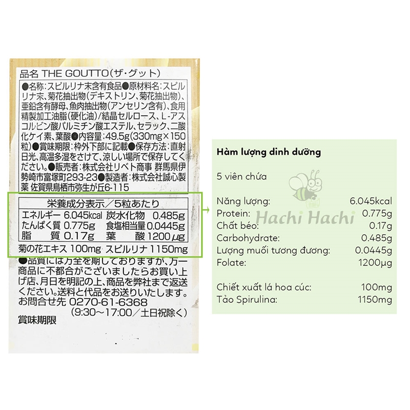 TPBVSK: Viên uống The Goutto 150 viên (Giảm đau xương khớp bệnh gút) thương hiệu 