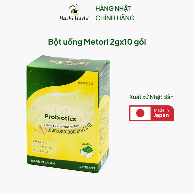 TPBVSK: Bột uống Metori Nhật Bản 2gx10 gói, bổ sung lợi khuẩn, cải thiện tiêu hóa thương hiệu 