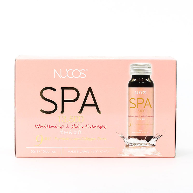 TPBVSK: Nước uống Nucos Spa 13500 Nhật Bản 50mlx10 chai, bổ sung Collagen da đàn hồi, sáng mịn, ngừa lão hoá thương hiệu NUCOS