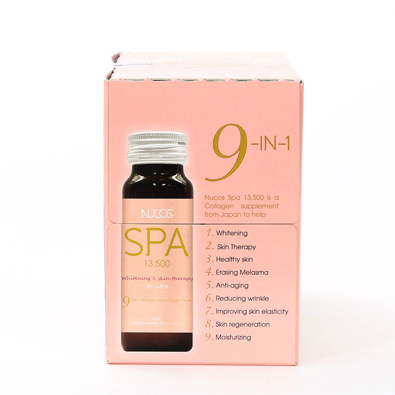 TPBVSK: Nước uống Nucos Spa 13500 Nhật Bản 50mlx10 chai, bổ sung Collagen da đàn hồi, sáng mịn, ngừa lão hoá thương hiệu NUCOS