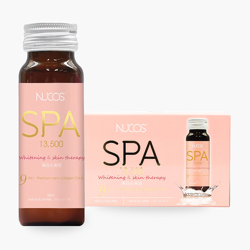 TPBVSK: Nước uống Nucos Spa 13500 Nhật Bản 50mlx10 chai, bổ sung Collagen da đàn hồi, sáng mịn, ngừa lão hoá