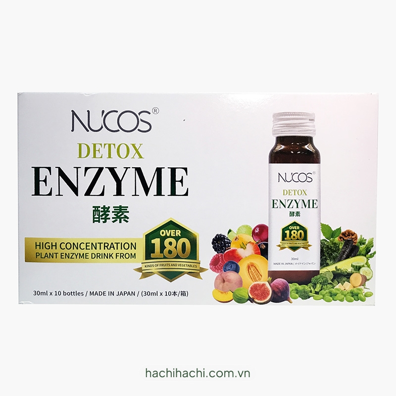 TPBS: Nước uống Detox lên men  Nhật Bản Nucos Detox Enzyme 30mlx10 chai thương hiệu NUCOS