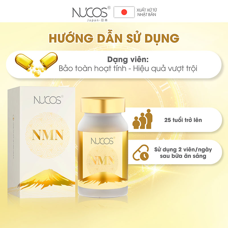 TPBVSK: Viên uống Nucos NMN Nhật Bản 60 viên, chống lão hóa, làm đẹp da thương hiệu NUCOS