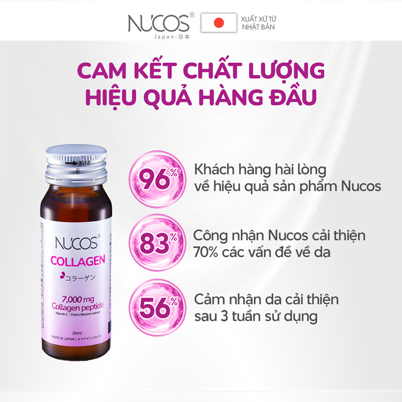TPBS: Nước uống Nucos Collagen Nhật Bản 30mlx10 chai thương hiệu NUCOS