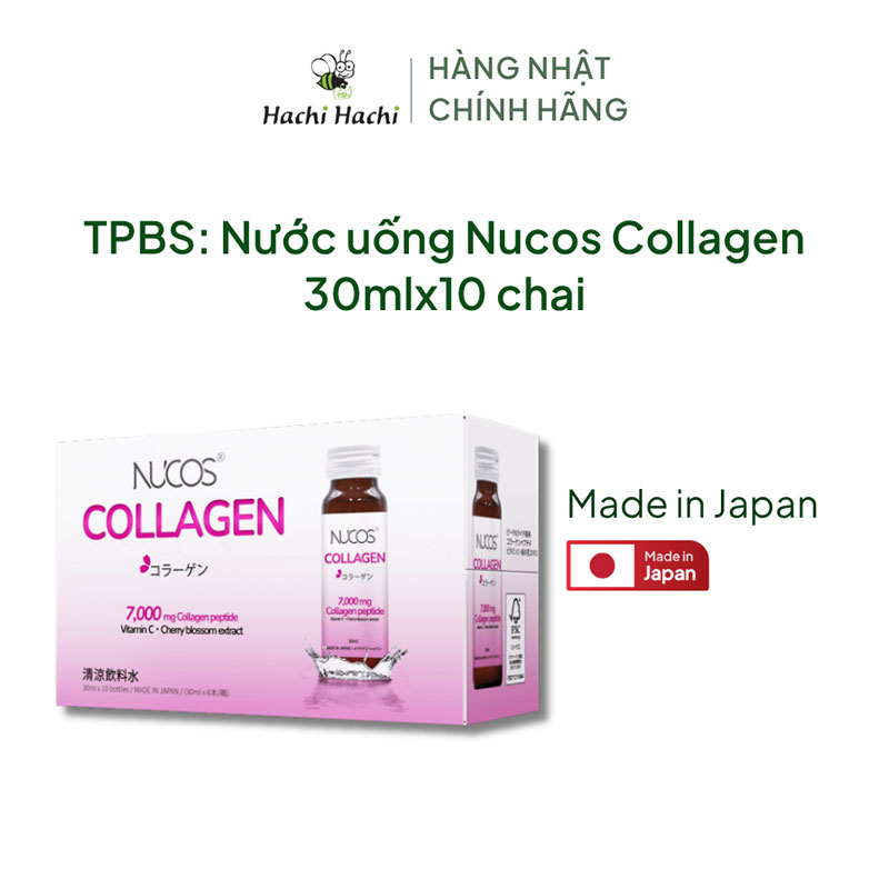 TPBS: Nước uống Nucos Collagen Nhật Bản 30mlx10 chai thương hiệu NUCOS
