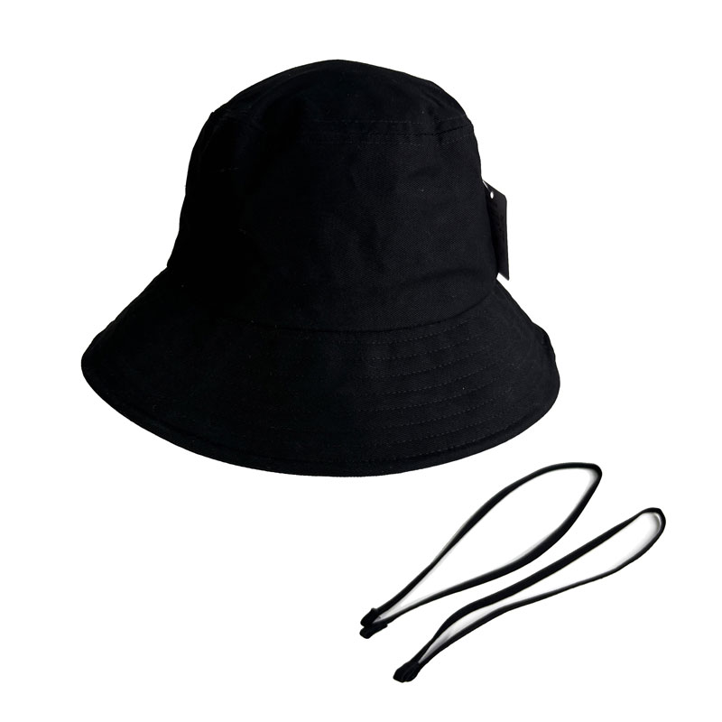 Nón Bucket có dây quai đeo (Đen), Free size thương hiệu 