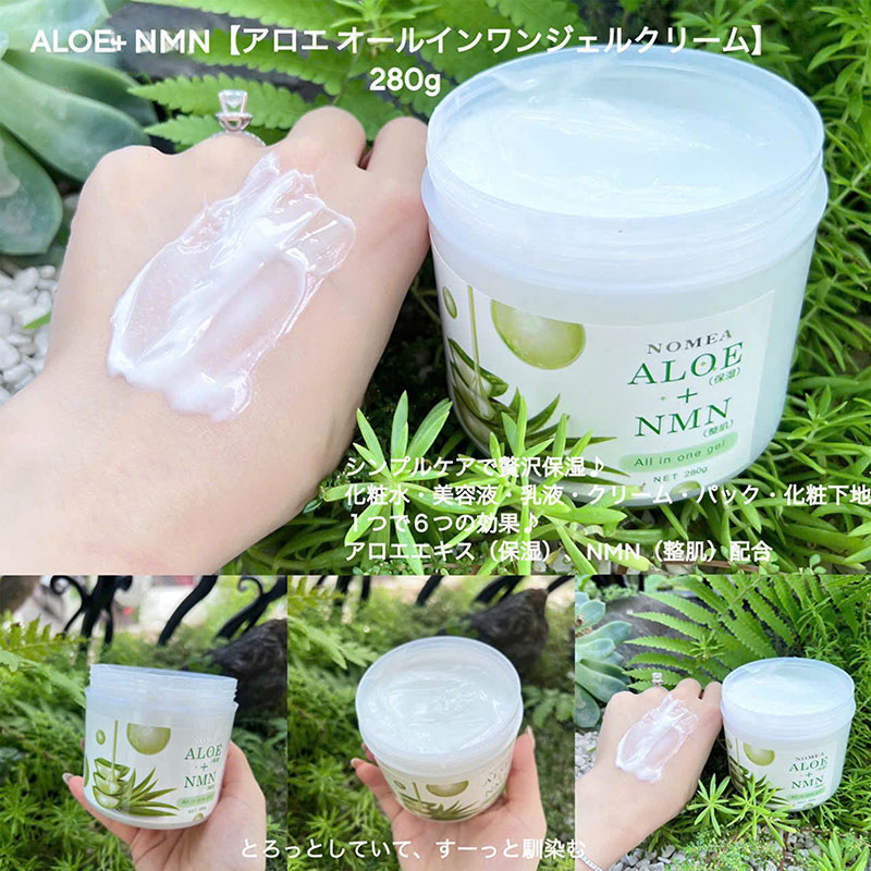 Kem dưỡng da mặt và toàn thân Nhật Bản dạng gel Aloe + NMN All In One Gel 280g thương hiệu 